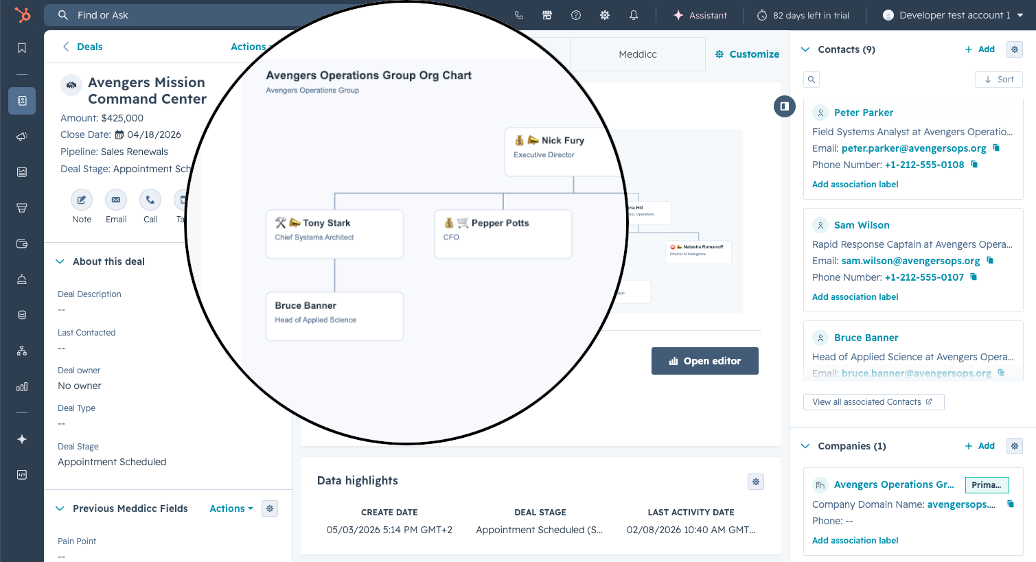 Org Chart for HubSpot preview